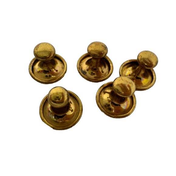 Vintage Tuxedo Studs Set of 5 Formal Wear Shirt Buttons Man Wedding Jewelry KING - Picture 1 of 6